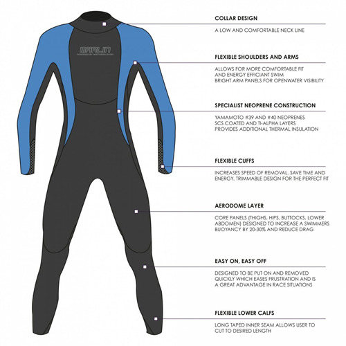 Marlin Open Water Triathlon Wetsuit - Mens