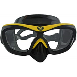 Poseidon 3d Masker Zwart Geel